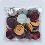 30Pcs Big Size 40Mm 1 1/2" Round Wood Buttons 4 Holes Craft Sewing But