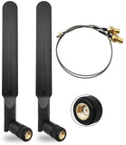 Wifi 6E Antenna Tri-Band 6Ghz 5Ghz 2.4Ghz Rp-Sma Male + 10In U.Fl To Rpsma Female Extension Cable For Mini Pcie Slot Wifi Cards 2 Pcs