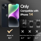 JETech Case for iPhone 14 6.1-Inch, Heavy Duty Dual-Layer Rugged Protection, Shockproof Protective Tough Phone Cover with Matte Back (Black)