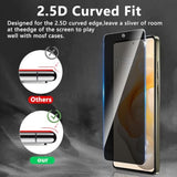 3 Pack Privacy Screen Protector Designed For Motorola Moto G Stylus 5G 2024,Full Coverage Anti-Spy Tempered Glass Film,9H Hardness,Anti-Fingerprint,Bubble Free,Easy To Install