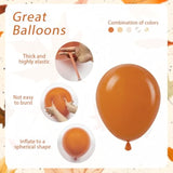 Fall Balloons 60Pcs 12Inch Orange Nude Sand White Gold Confetti Balloons for Thanksgiving Decor