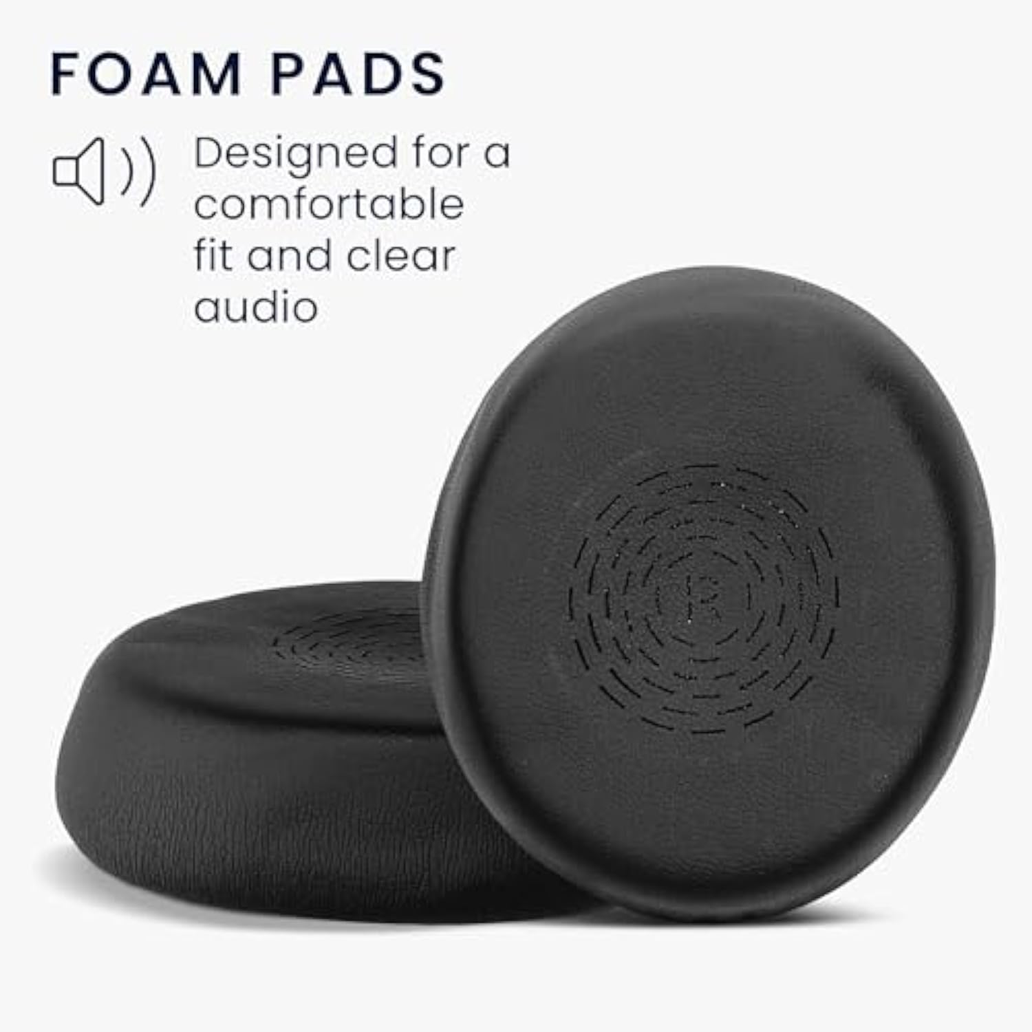 kwmobile Ear Pads Compatible with Jabra Evolve 2 50 Earpads - 2X Replacement for Headphones - Black