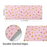 Pink Christmas Gaming Mouse Pad Xl Cute Kawaii Cupcake Gingerbread Extended Big Large Desk Mat Non-Slip Rubber Base Stitched Edge Xmas Holiday Long Keyboard Mousepad For Computer Laptop,31.5×11.8 In