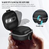 Secure Lock Case For Samsung Galaxy Buds 2 Pro/ Buds 2/ Buds Pro/ Buds Live, Shock-Absorbing Protective Cover Tpu Hard Shell With Lanyard And Keychain[One-Click Pop] (Black)