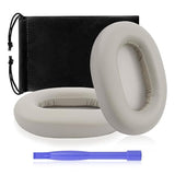 Wh-1000Xm5 Protein Leather Replacement Earpads For Sony Wh-1000Xm5 (Wh1000Xm5) Noise Canceling Headphones,Ear Pads Cushions With Noise Isolation Memory Foam(Beige)