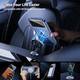 [Full Camera Protection& Mechanical Lock]Magnetic Privacy Case For Iphone 17 Pro Max[Compatible With Magsafe] [Cd Metal Ring]Full Body Shockproof Metal Bumper, 9H Anti Peeping Glass Cover-Blue