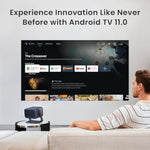N1 Pro Triple Laser Projector 1300 Iso Lumens, 1600:1 Fofo Contrast, 1080P Fhd, 4K Supported, 180“ Android Tv 11, Instant Keystone Correction, Bluray 3D, 10W*2 Dynaudio Speakers For Home