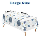 3Pack First Trip Around The Sun Space Party Tablecloths Outer Space Theme Disposable Rectangle Table Cover Decorations For 1St Birthday Baby Shower Party Tablecover Supply, 86.6X51 Inch