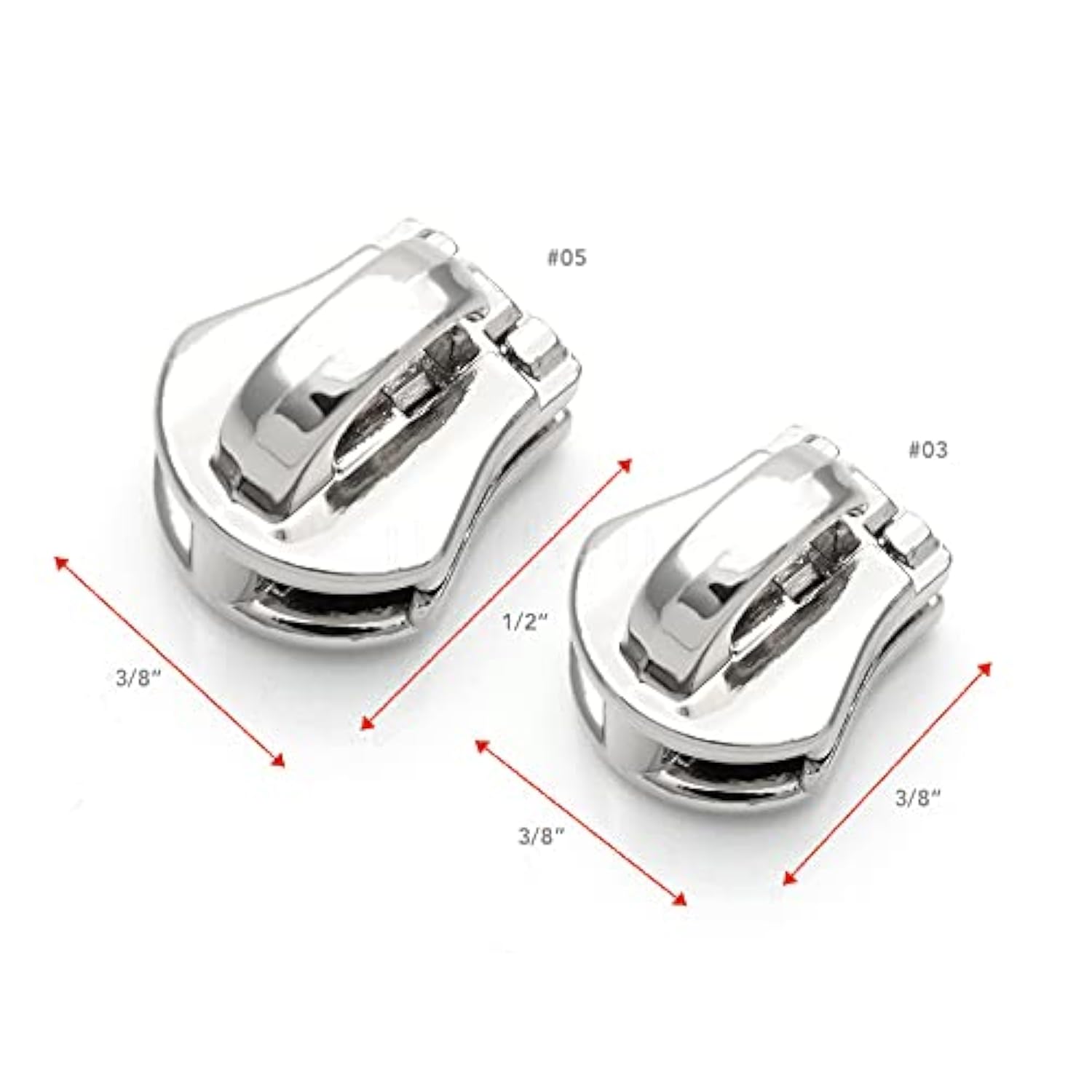Zipper Body Auto Lock Zipper Slider Head For Metal Zipper Teeth 10 Pac