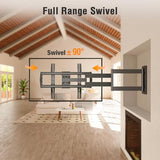 Long Arm TV Wall Mount for Most 42-75 Inch TVs, 30 Inch Long Extension Corner TV Mount, Full Motion Wall Mount tv Bracket Swivel and Tilt, Holds up