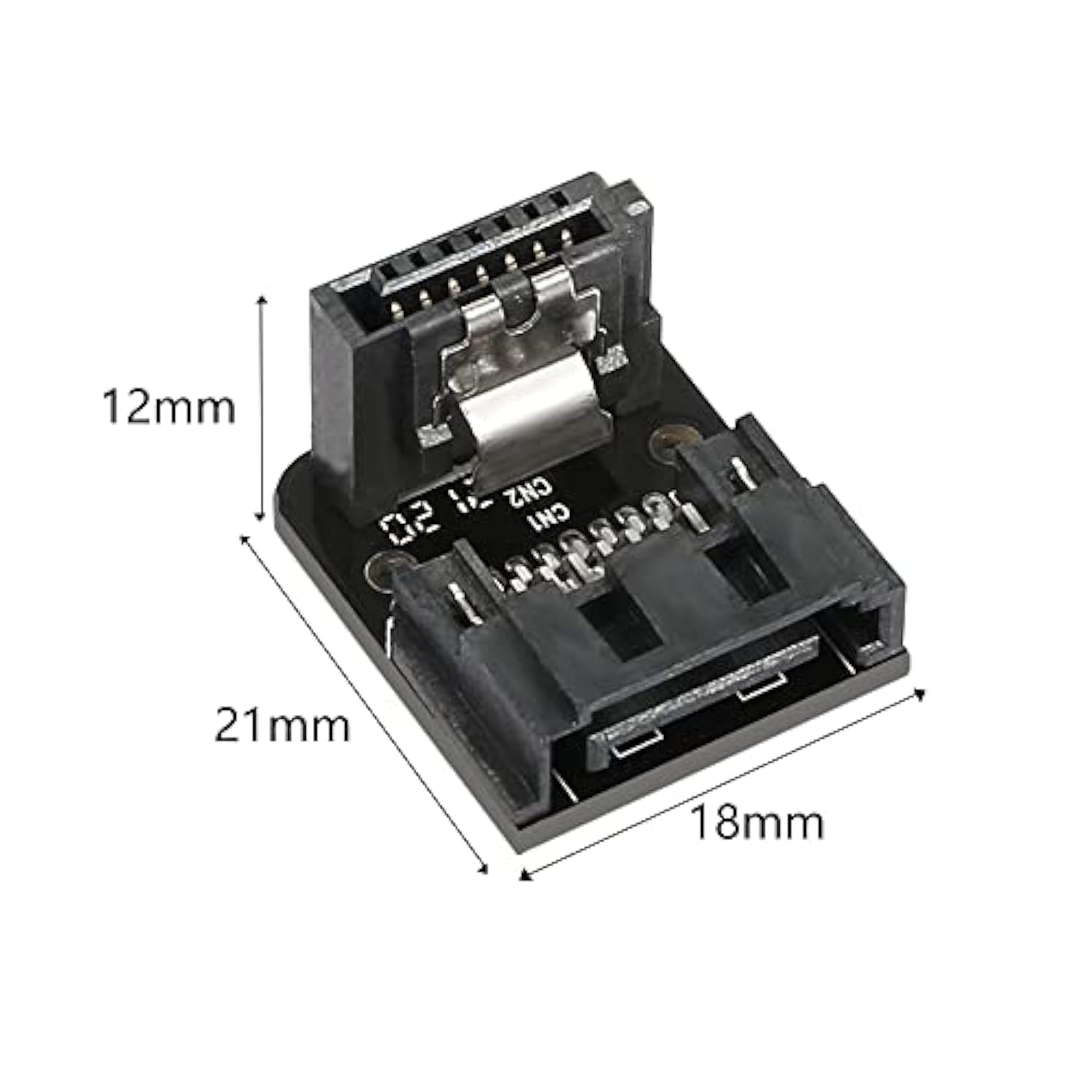 Right Angle Sata 7Pin Female To 7Pin Male Adapter,90 Degree Sata 7Pin Converte