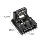 Right Angle Sata 7Pin Female To 7Pin Male Adapter,90 Degree Sata 7Pin Converte
