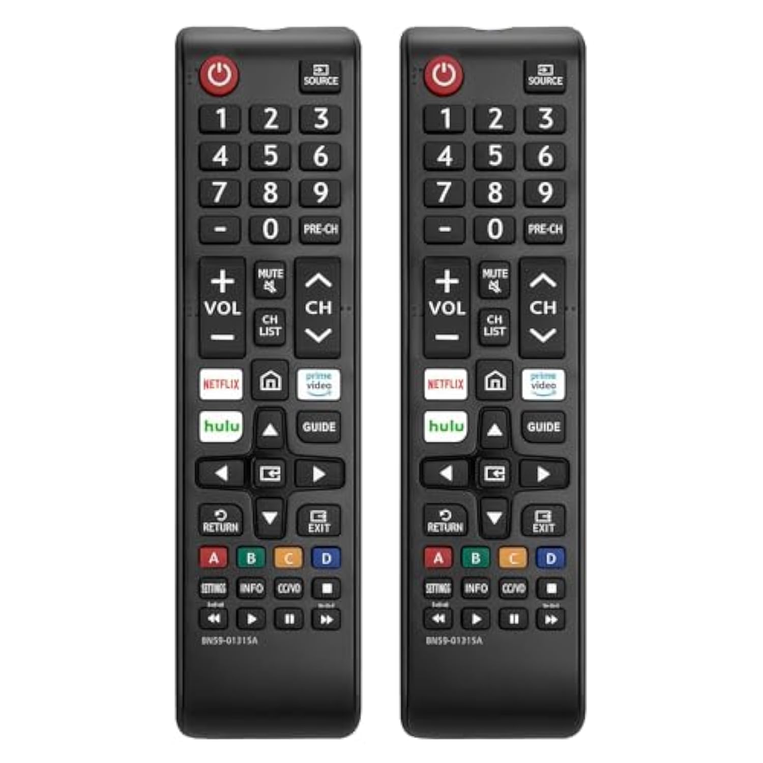 Replacement For Samsung Tv Remote, 2-Pack Universal Remote Control For Samsung Tv, Control Remote For Samsung Smart Tv, Led, Lcd, Hdtv, 3D, Series Tv
