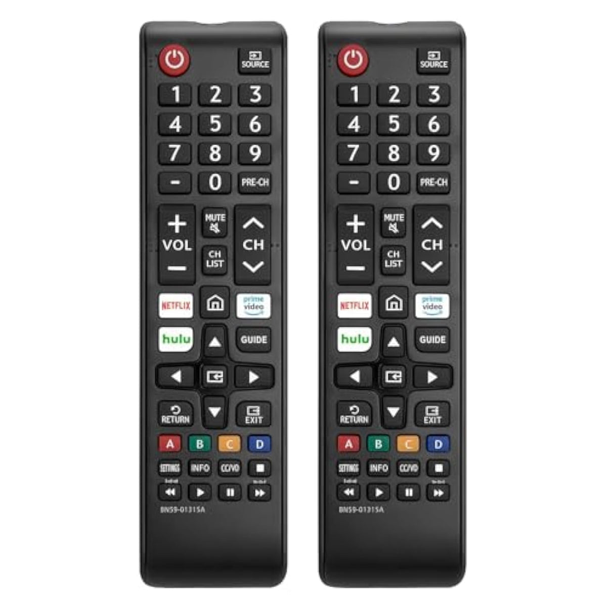 Replacement For Samsung Tv Remote, 2-Pack Universal Remote Control For Samsung Tv, Control Remote For Samsung Smart Tv, Led, Lcd, Hdtv, 3D, Series Tv