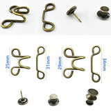 40 Pieces Adjustable Waist Buckle Extender For Jeans Set 4 Styles 2 Si