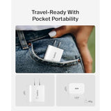 Belkin USB C Charger Block 20W, iPhone Charger Fast Charging - iPhone 17, Air, Pro, Pro Max, Samsung Galaxy S25, Google Pixel 10, iPad, AirPods, Nintendo Switch 2 & More - White