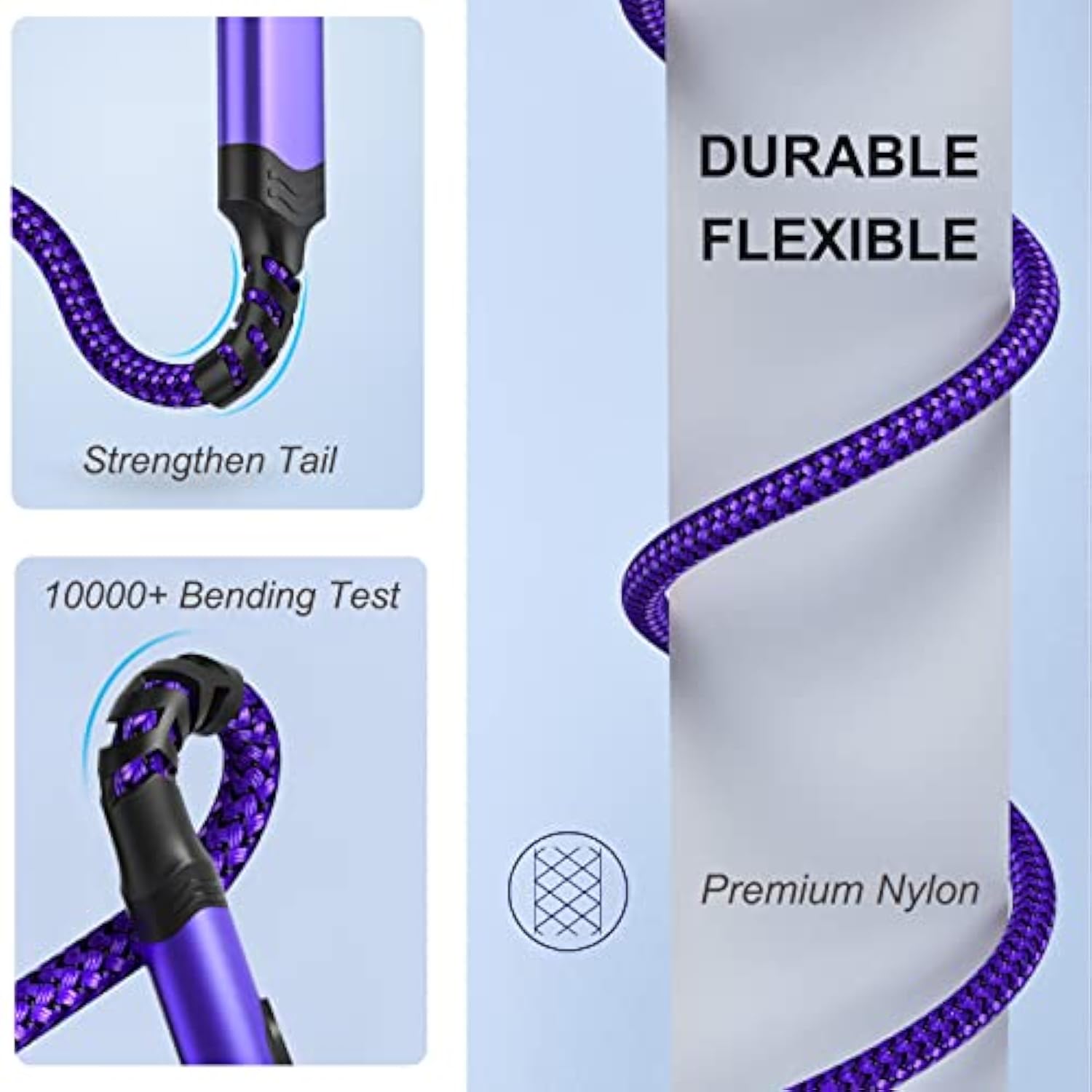 Usb C Cable 10Ft, 4-Pack Long Braided Usb-A To Usb-C 90 Degree Right Angle Type C Fast Charging Android Cord For Samsung Galaxy S25 S24 S23 A16 A15, Google Pixel 9 8 7 (Red Blue Purple Green)