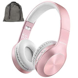 Bluetooth Headphones Over Ear, 68H Playtime And 3 Eq Music Modes Wireless Headphones With Microphone/Deep Bass, Hifi Stereo Foldable Lightweight Headset For Pc Home Travel Office (Rose Gold)