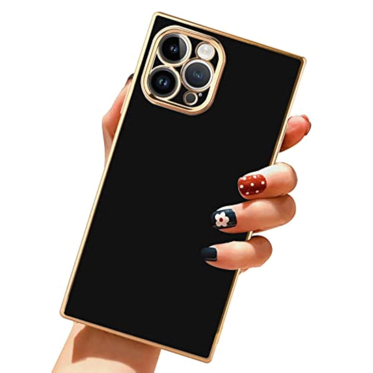 Case For Iphone 14 Pro Black Plating Soft Tpu Bumper Anti-Drop Anti-Scratch Shock Absorption Protective Wireless Slim Cover Compatible With Iphone 14 Pro 6.1 Inch For Women Girls Men