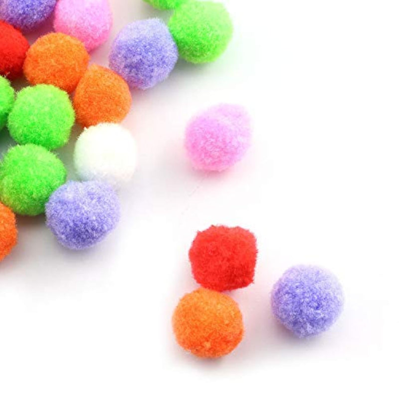 Multi-Color Pompoms 200Pcs 1/2 Inch Multi-Color Pompoms Arts And Crafts Fuzzy