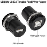 Usb B To Usb2.0 Threaded Fixed Printer Adapter Usb2.0 Type B Female To Usb2.0