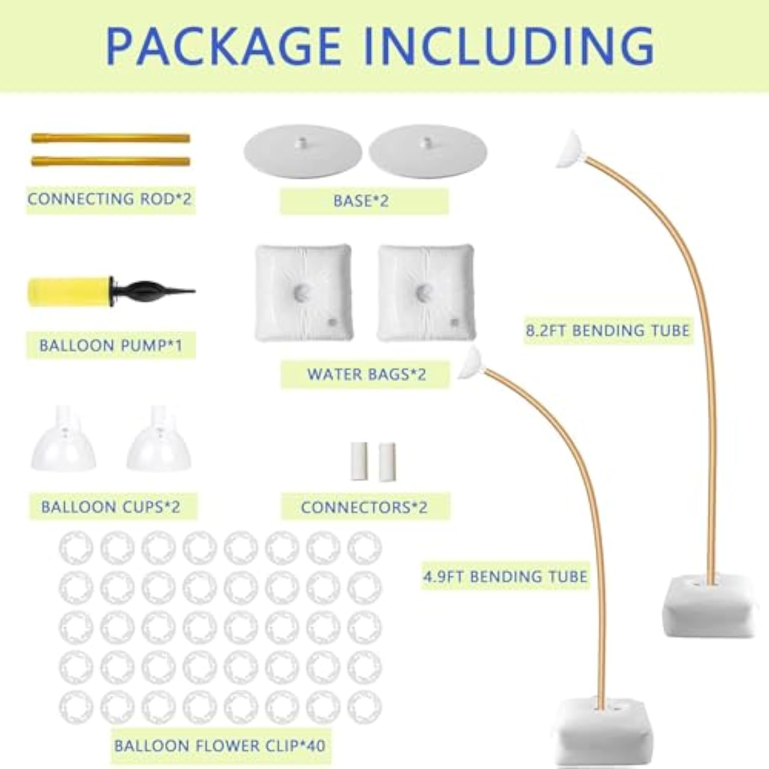 Balloon Arch Kit – 2.5M & 1.5M Half Stand for Weddings, Birthdays & Events