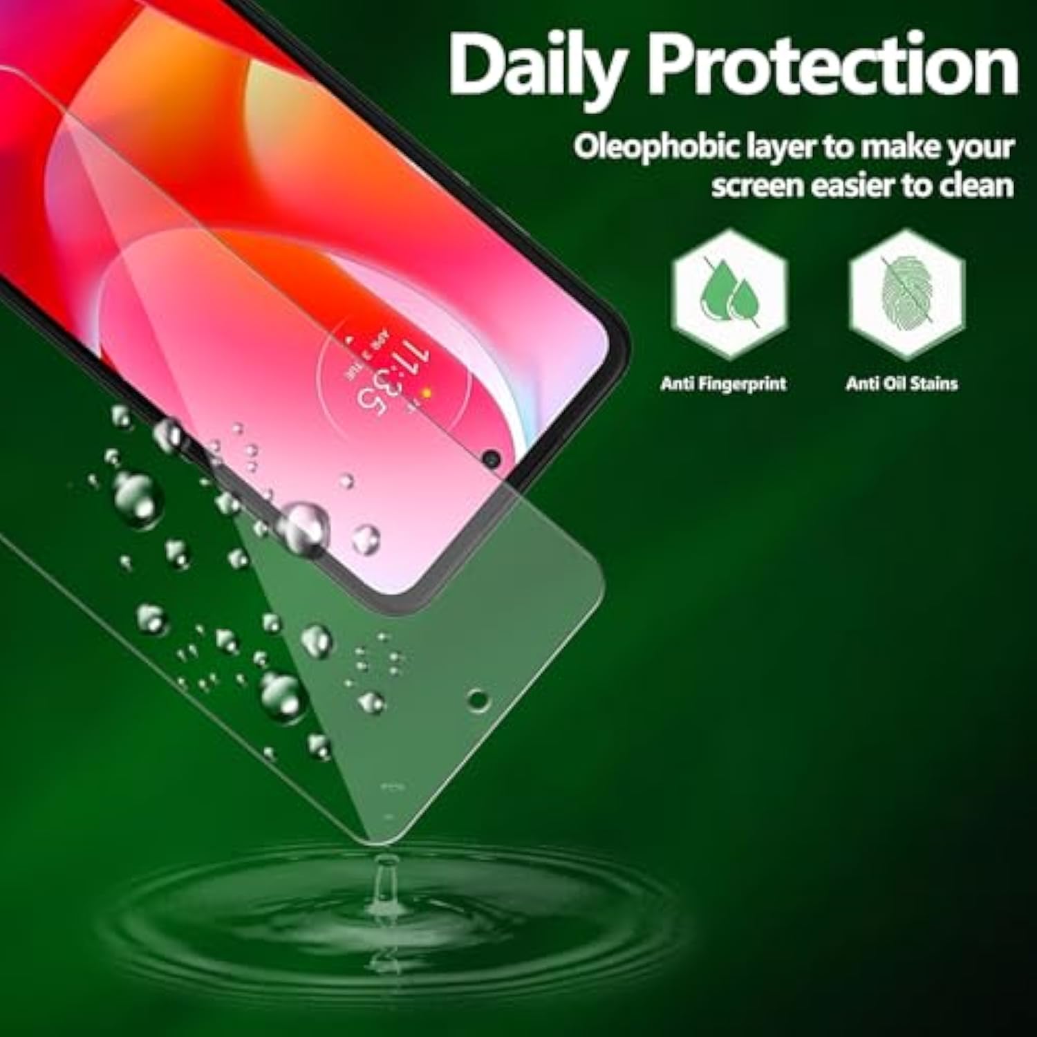 2 Pack For Motorola Moto G Power (2022) Screen Protector, Tempered-Glass, Micro-Curved Edges, Case Friendly, Bubble Free, Hd Clear, Easy Installation