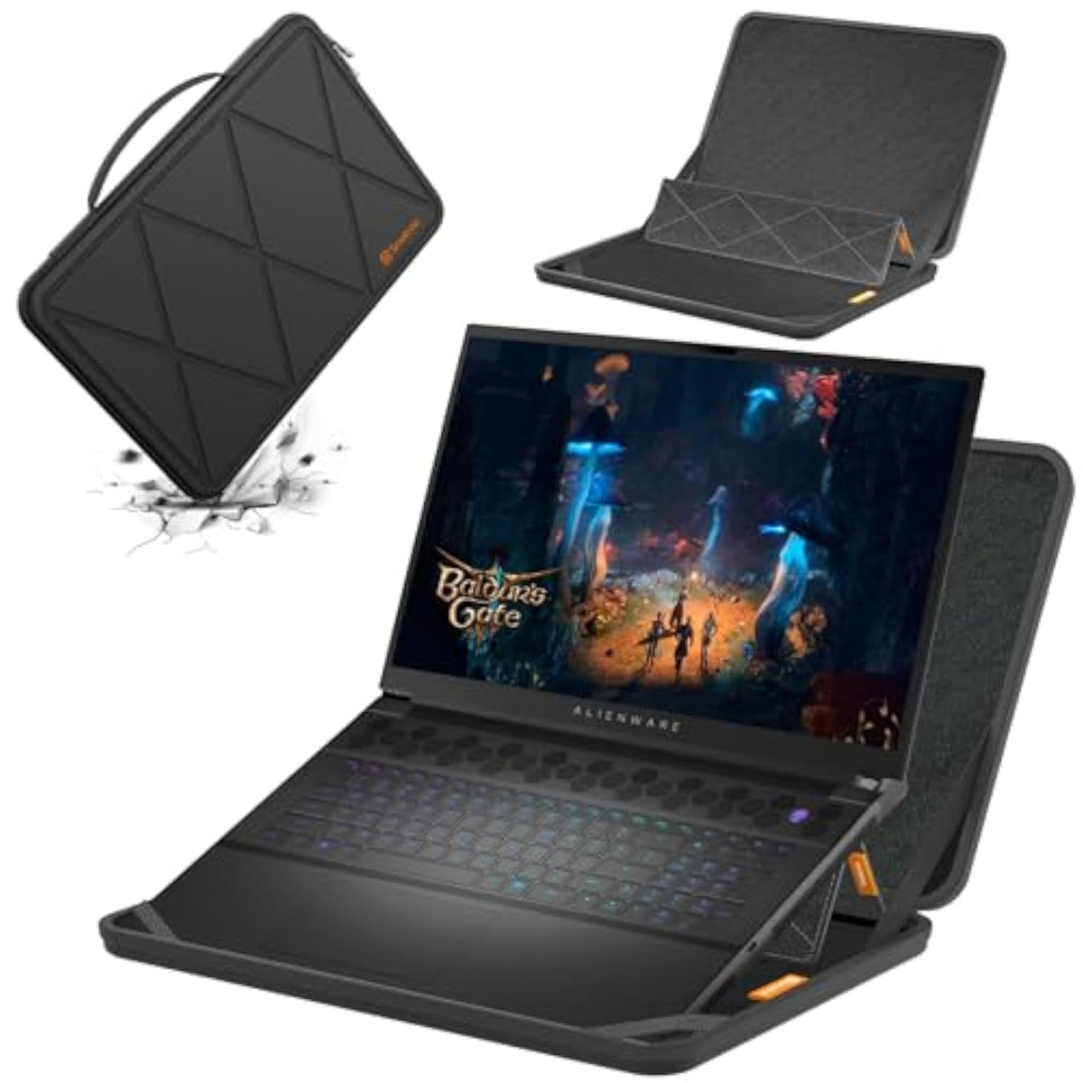 Smatree MS134 Hard EVA Protective Sleeve Case with Stand Compatible for 18 inch DELL Alienware 18 Area-51/m18 R2 Gaming Laptop Waterproof Sleeve