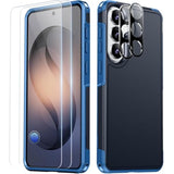 Samsung Galaxy S26 Case, 10 FT Military Grade Drop Protection, 2 Pack Tempered Glass Screen Protector and Camera Lens Protector, Heavy Duty Shockproof Case, Dark Blue