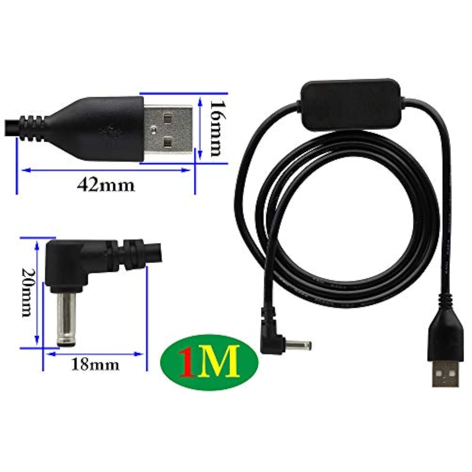 Usb 2.0 Male To 90° Dc 3.5 * 1.35Mm Male 5V Elbow Boost Line,Usb To Type H Bar
