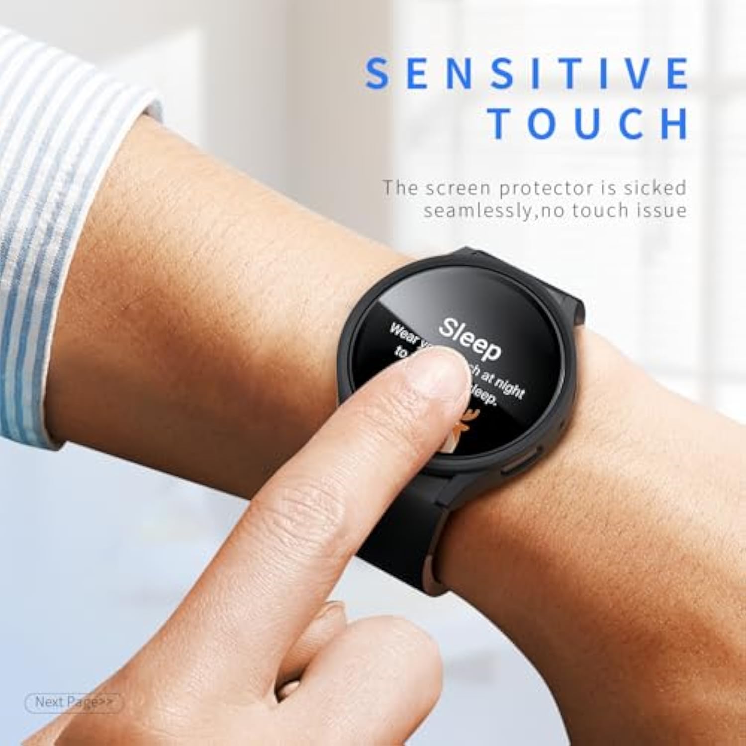 6+6 Pack Samsung Galaxy Watch 7 44mm Case & Screen Protector Anti-Fog Glass