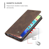 Samsung Galaxy A71 5G Wallet Case With Card Holder Kickstand Magnetic,Leather Flip Case For Samsung Galaxy A71 5G (Coffee)