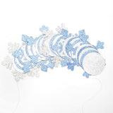 Snowflake-Snow Silver-Blue Christmas Party-Decorations Garland - 58Ft White Winter Wonderland Frozen Hanging Paper Streamers Banner,Birthday Baby Bridal Shower Wedding New Year Supplies Decor