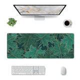 Beach Palm Tree Leaves Gaming Keyboard Mouse Pad Mousepad Desk Mat Huge Extended Xl Rubber Sole For Home Office 31.5"X 11.8"