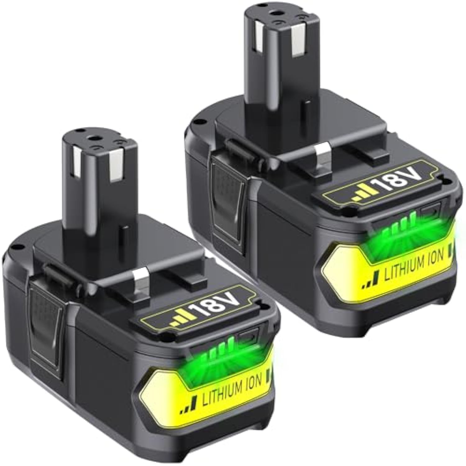 6.2Ah Battery Replacement For Ryobi 18V One+ Battery Compatible With P102 P103 P108 P109 P190 P122 18Volt Lithium Ion Batteries (2Pack)