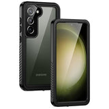 Samsung Galaxy S23 Rugged Case with Built-in Screen Protector, IP68 Waterproof Dustproof Mil-Grade Shockproof Protective Cover for Galaxy S23 5G 6.1 Inch, Black