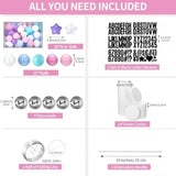 Giant Friendship Bracelet Garland Kit, Diy Birthday Banner With Letters Ball Jumbo Customizable Friendship Bracelet Decor For Halloween Christmas Wedding Party(Macaron)