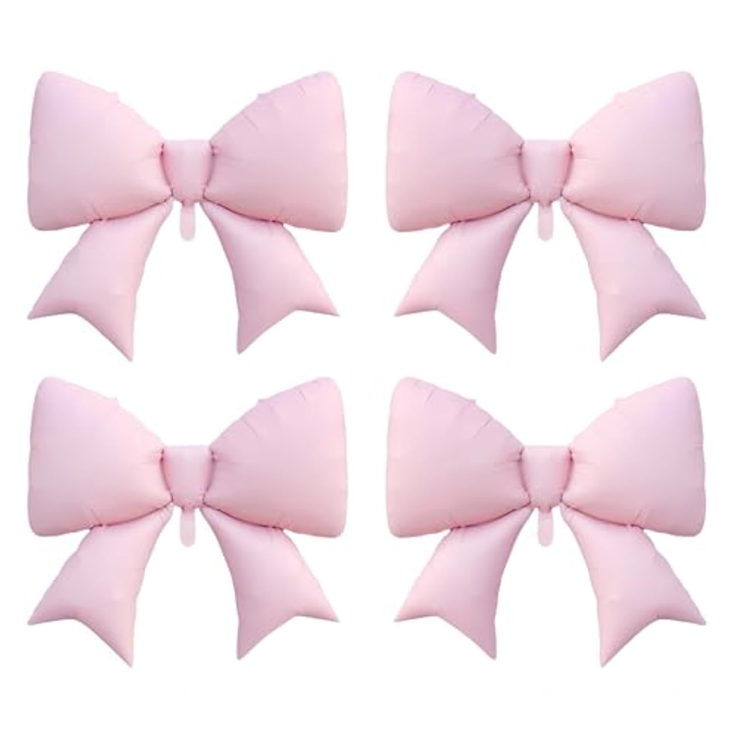 4Pcs Giant Pink Bow Balloons, 38" for Coquette Birthday & Wedding Party Decor