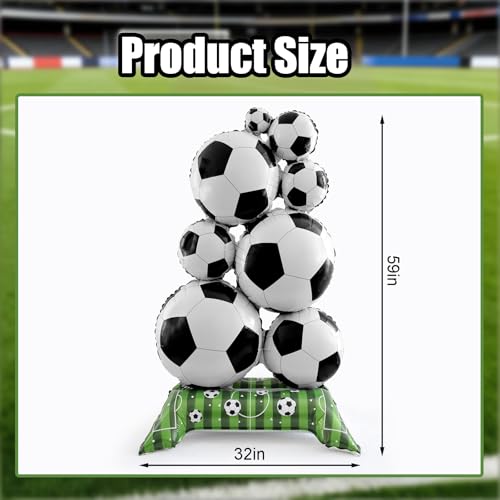 Soccer Party Decorations,2PCS 59 Inch Giant Foil Soccer Balloons