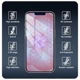 2-Pack Anti-Blue Light Screen Protector for iPhone 17e/16e/13 Pro/13/14, Gradient Colorful Tempered Glass Film, Eye Protection, HD, Anti-Shatter,