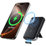 Magsafe Power Bank: [Qi2 Certified] Wireless 10000Mah Pd 30/35W Portable Charger For Iphone 16/15/14/13/12 Pro/Max Magnetic Battery Pack With Biult-In Usb-C Fast Charging Cable B With Stand