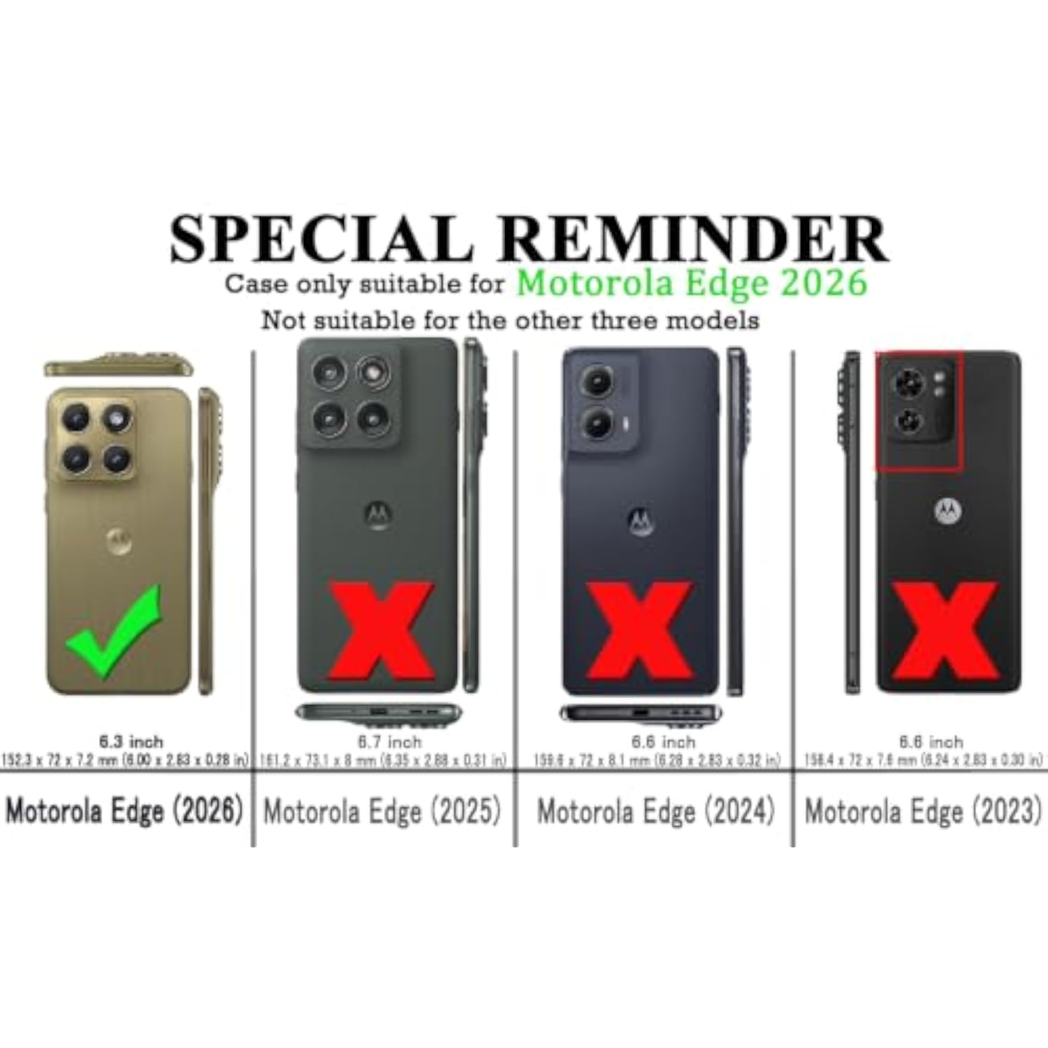 Motorola Edge 2026 Phone Case with Screen Protector and Shock Absorption - Flexible TPU Rubber Protective Cover for Motorola Edge 2026 (Black)