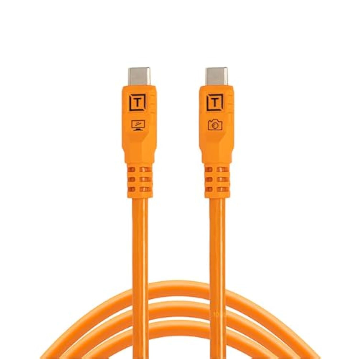 TetherPro Optima 10Gbps Gen 2 USB-C, 10' (3m), Straight to Straight, High-Visibility Orange