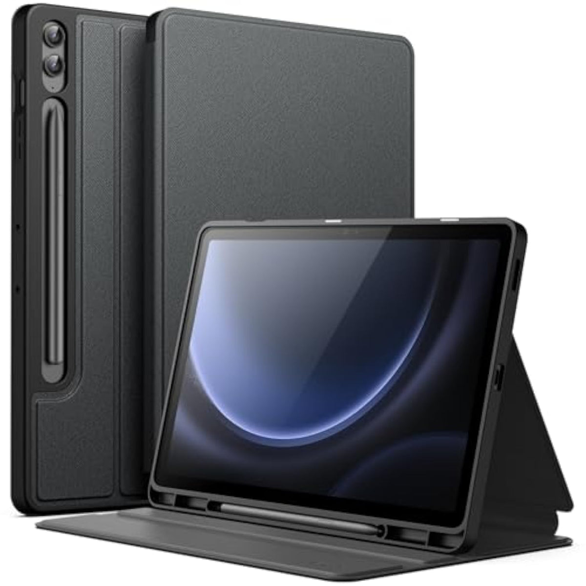 Jetech Case For Samsung Galaxy Tab S9 Fe+ / S9 Fe Plus 12.4Inch With S Pen Holder, Slim Folio Stand Protective Tablet Cover, Multiangle Viewing (Black)