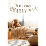 We Can Bearly Wait Baby Shower Decorations Teddy Bear Baby Shower Banner Sign Gender Reveal Neutral Party Garland Nursery Decoration Photo Props (Kraft)