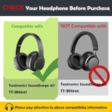 Earpads Replacement Cushion Compatible With Taotronics Soundsurge 47/Tt-Bh047 Headphone Ear Pads With Breathable Fabric/High Density Foam