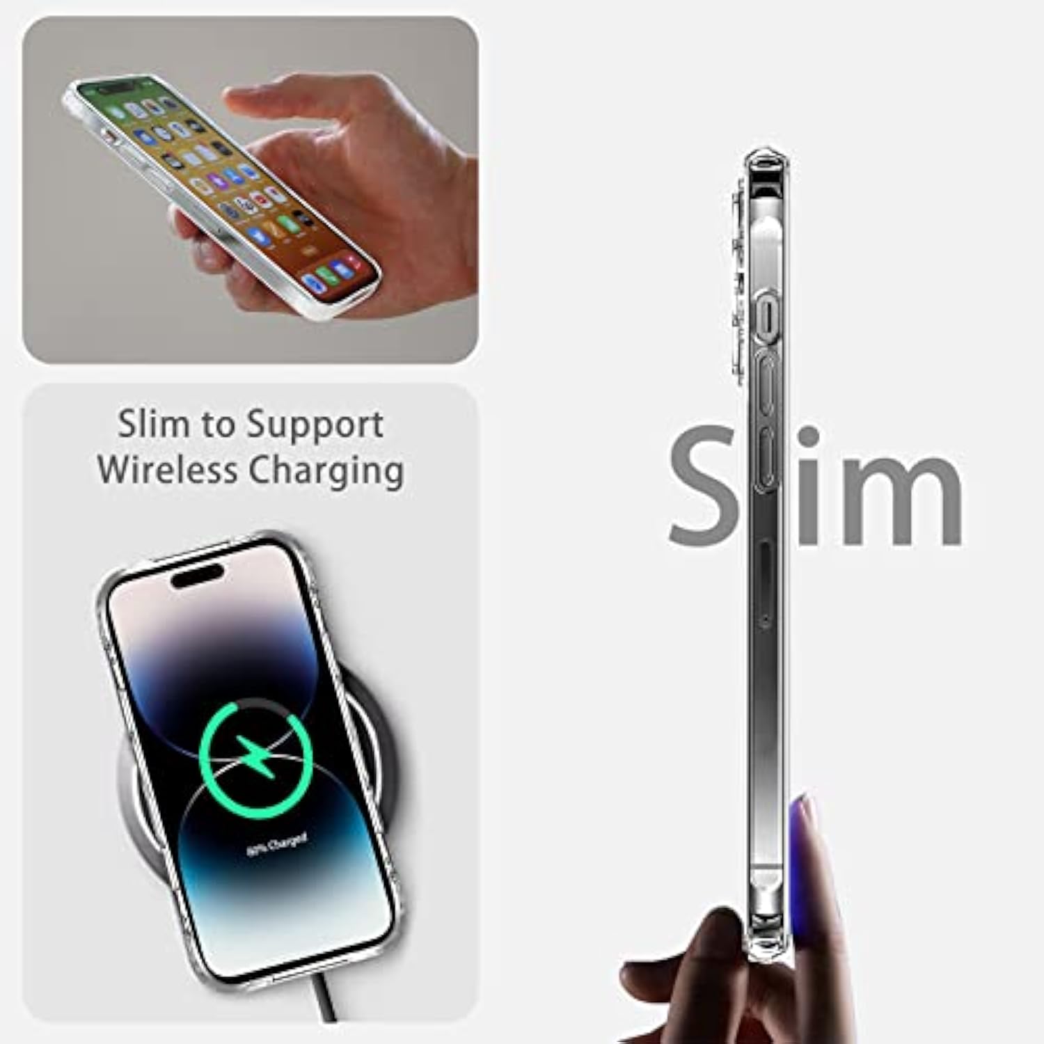 Clear Shockproof Case for iPhone 14 Pro Max Slim Anti-Scratch Cover