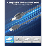 Starlink Mini Cable, 75Ft Extra Long Starlink Mini Usb C To Dc Power Cable 100W Usb Type C To Dc Charging Cable Waterproof Replacement 18Awg 23M