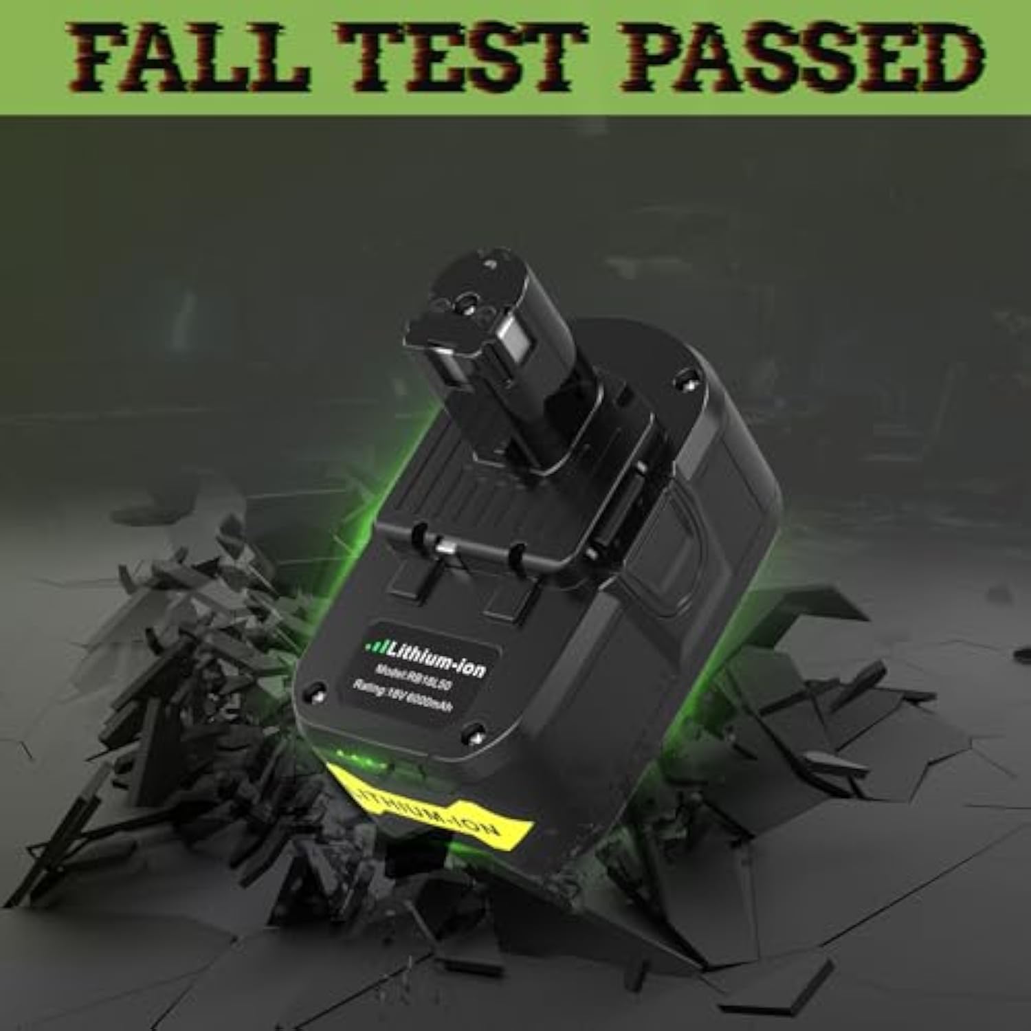 Rb18L50 18V 6.0Ah Lithium Battery Replacement For Ryobi One+ Cordless Power Tools, High Capacity, Compatible With P102, P103, P104, P105, P107, P108, P109