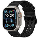 Ocean Sport band Compatible with Apple Watch Ultra 2 3/Ultra Band for Men 49mm 46mm 45mm 44mm 42mm,Soft Silicone Breathable Waterproof Outdoors for